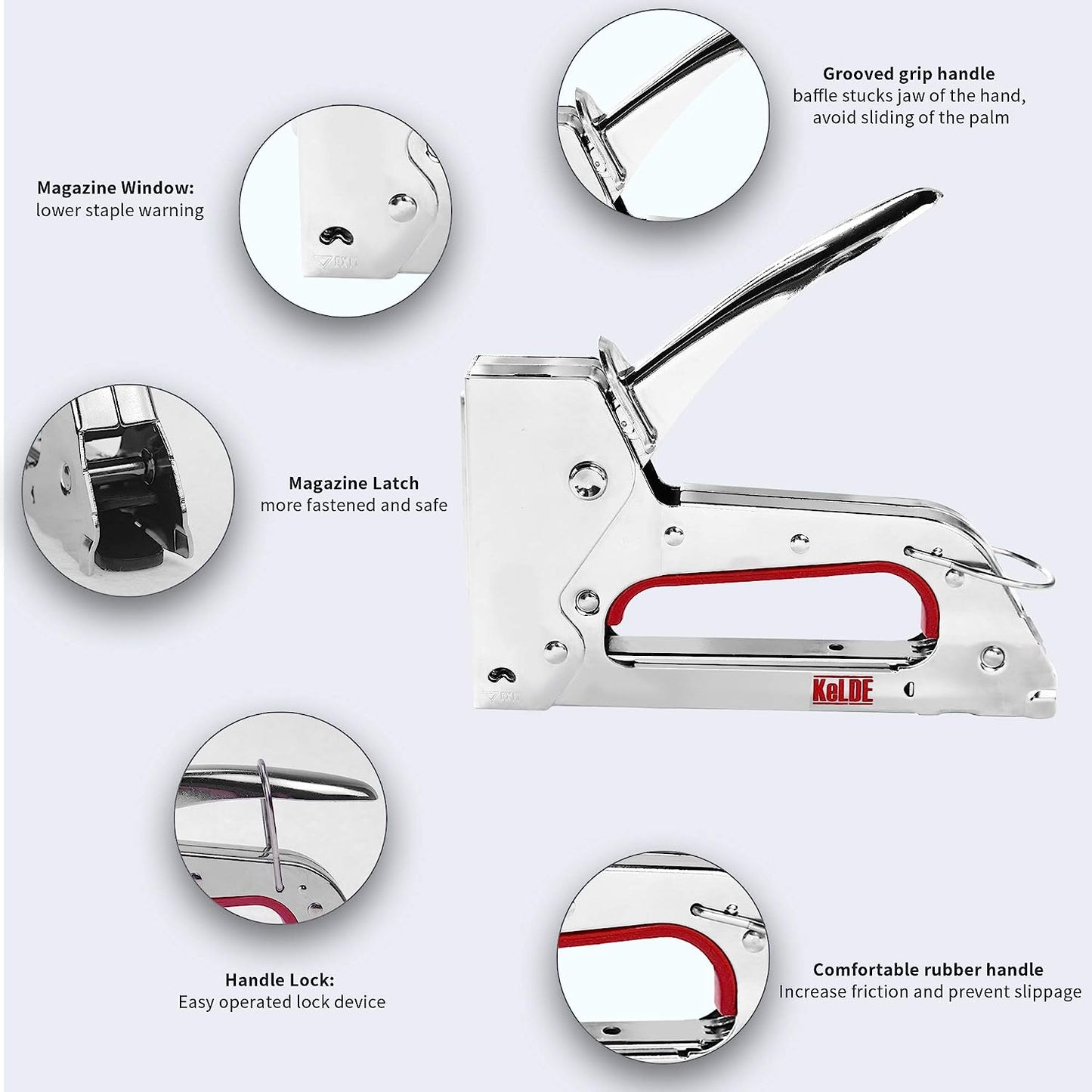 Hand Staple Gun Kit,  Light Stapler Tacker Fit JT21 Staple, Includes 1500Pcs 1/4, 5/16, 3/8 Inch Staples Set for Upholstery, DIY, Furniture, Material Repair, Carpentry