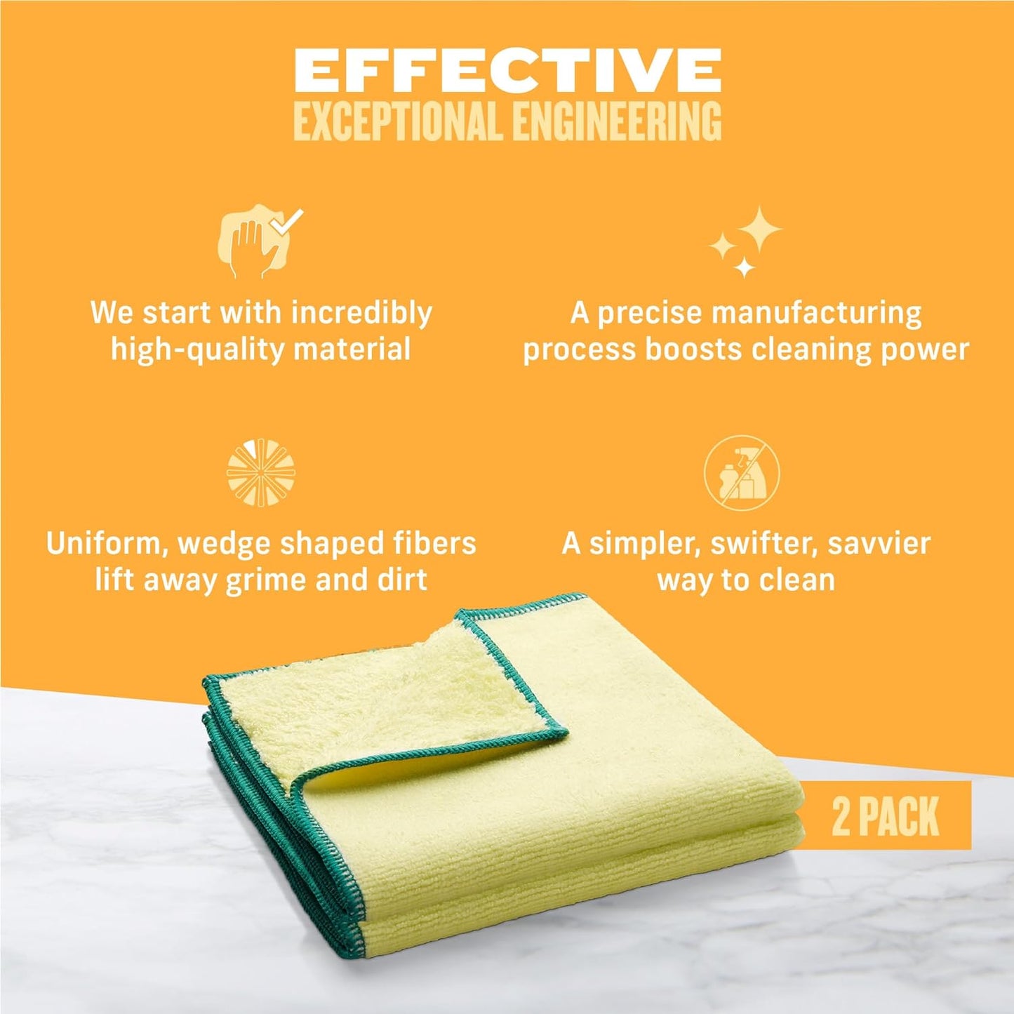 High Performance Dusting Cloth, Reusable Premium Microfiber Cloth for Dusting, 100 Wash Guarantee, 1 Pack