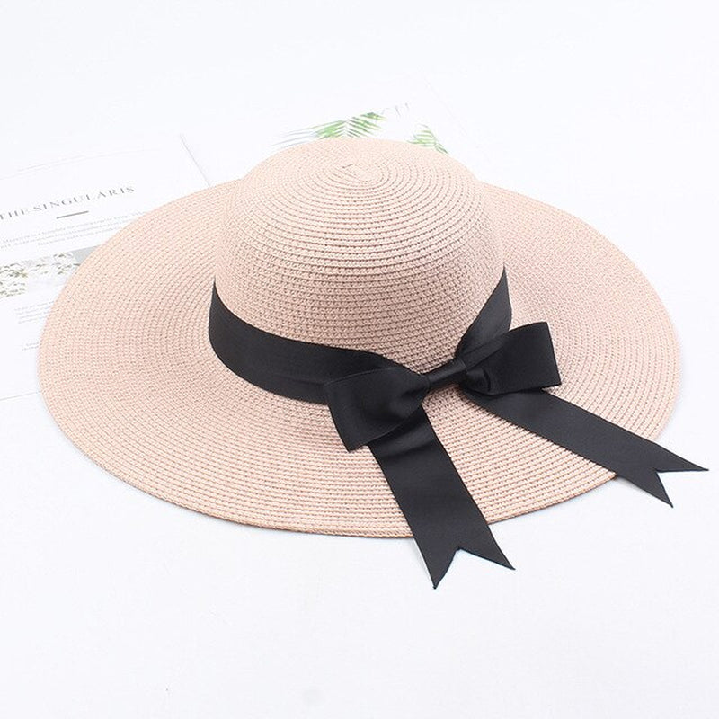 Women Straw Hats Sun Hats Female Wide Brim Beach Hat Bow Summer Hat anti Uv Straw Sun Hats