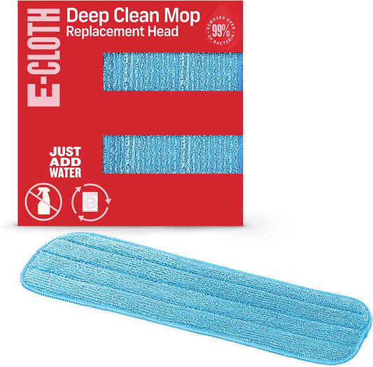 Deep Clean Mop Head, Microfiber Mop Head Replacement for Floor Cleaning, Great for Hardwood, Laminate, Tile and Stone Flooring, Washable and Reusable, 100 Wash Guarantee, 1 Pack