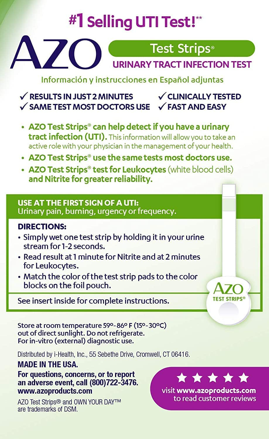 UTI Pain Relief Bundle –  UTI Test Strips 3Ct,  Urinary Pain Relief 24Ct,  Cranberry Supplement 100Ct