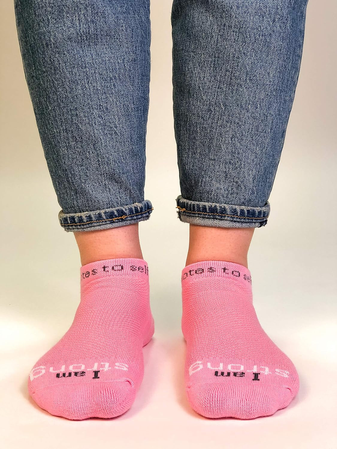 - I Am Strong Socks - Inspirational Socks for Women & Men